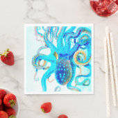 Blauwkleurige octopus servet (Insitu)