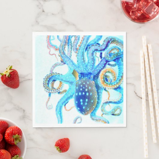 Blauwkleurige octopus servet (Insitu)