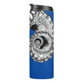 Blauwkleurige octopus Tentacle Thermal Tumbler Thermosbeker (Geroteerd rechts)