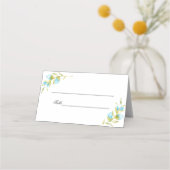 Blauwkleurige Rozen bruiloft Plaatskaartje (Voorkant)