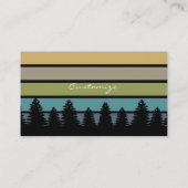 Blauwkleurige zonsilhouetbomen Thunder_Cove Visitekaartje (Achterkant)