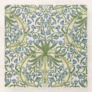 Blauwklokjes All-Over Print Schort in Vintage Stij Glazen Onderzetter