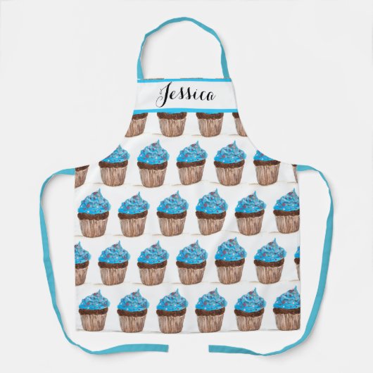 Blauwkoek Voedseldessert Cakes Baker Cute Adult A Schort (Voorkant)