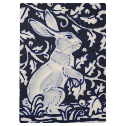 Blauwkonijn Bunny Hare Art Elegant Klembord (Achterkant)