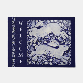 Blauwkonijn Bunny Welkom Elegant Tile Art Deurmat
