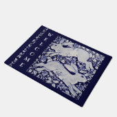 Blauwkonijn Bunny Welkom Elegant Tile Art Deurmat (Schuin)