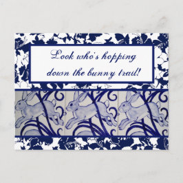 Blauwkonijn en witkonijn - paasmakerij briefkaart