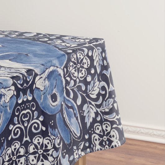 Blauwkonijn Floral Art Nouveau Tablecloth Tafelkleed (Voorbeeld)