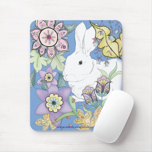 Blauwkonijn Mousepad Muismat (Met muis)