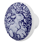 Blauwkonijnenfamilie Drager Pull Knob Dedham Keramische Knop (Rechts)