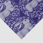 Blauwkonijnenvogelcirkel Morris Style Pattern Tissuepapier (Detail)