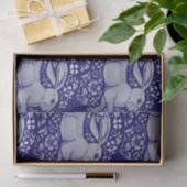 Blauwkonijnenvogelcirkel Morris Style Pattern Tissuepapier (Geschenk)