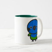 Blauwkopparkiet Tweekleurige Koffiemok (Voorkant rechts)