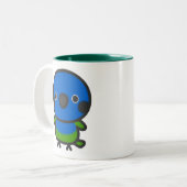 Blauwkopparkiet Tweekleurige Koffiemok (Voorkant links)