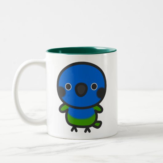 Blauwkopparkiet Tweekleurige Koffiemok (Links)