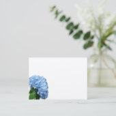 Blauwkoppen Hydrangea Bloem Wit Plaatskaartje (Staand voorkant)