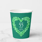 Blauwkoppen voor nieuwe bruiloft papieren bekers (Achterkant)