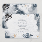 Blauwkoraal Waterverf legant Kaart (Voorkant / Achterkant)