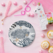 Blauwkoraal Waterverf legant Papieren Bordje (Feest)