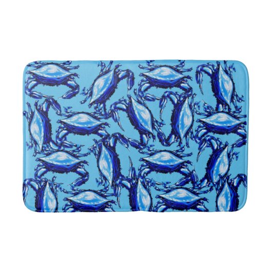 Blauwkrabben Bathroom Bath Mat (Voorkant)