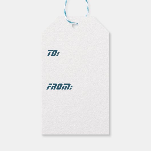 Blauwkristalsnowflake kerstlabels cadeaulabel (Achterkant)