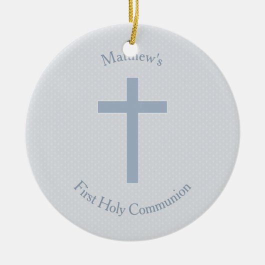 Blauwkruis van de gemeente keramisch ornament (Voorkant)