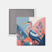 blauwkuifreiger magneet (Voorkant / Achterkant)
