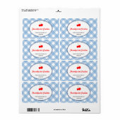 Blauwlandrode kersen etiket (Full Sheet)