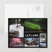 Blauwlandschappen zwarte lijst collage briefkaart (Voorkant / Achterkant)