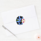 blauwlieveheersbeestje ronde sticker (Envelop)