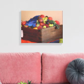 Blauwlint voor de eerste prijs op jaarbasis canvas afdruk (Insitu (Woonkamer))