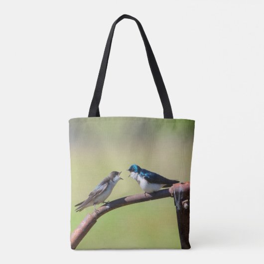 Blauwloopster Tote Bag (Achterkant)