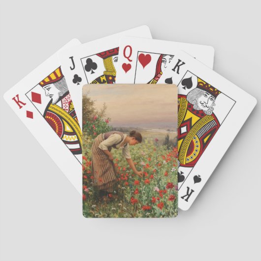 Blauwmakersblaasjes (Floral Scene) (bloemveld) Pokerkaarten (Achterkant)