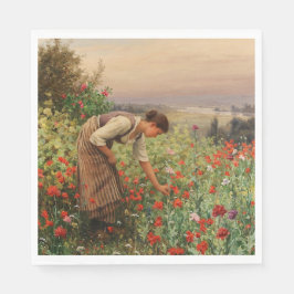 Blauwmakersblaasjes (Floral Scene) (bloemveld) Servet