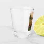 Blauwmakersblaasjes (Floral Scene) (bloemveld) Shot Glas (Links)