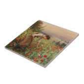 Blauwmakersblaasjes (Floral Scene) (bloemveld) Tegeltje (Zijkant)