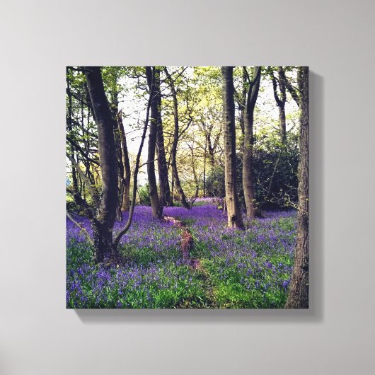 Blauwmakreel bos Floral modern elegant Prachtig Canvas Afdruk (Voorkant)
