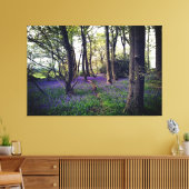 Blauwmakreel bos Floral modern elegant Prachtig Canvas Afdruk (Insitu (Woonkamer))