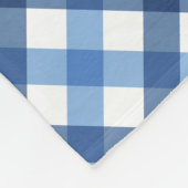 Blauwmakreel met diamantmonogram fleece deken (Hoek)