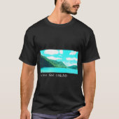 Blauwmeer Nieuw-Zeelands meer Tikatipu T-shirt (Voorkant)