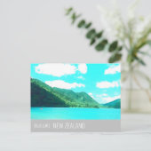Blauwmeer Nieuw-Zeelands meer Tikitapu Briefkaart (Staand voorkant)