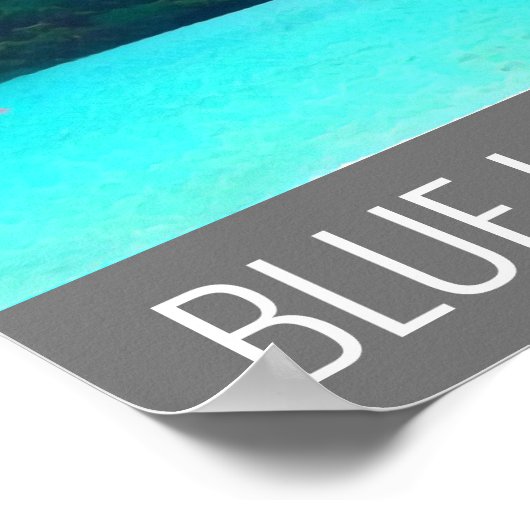 Blauwmeer Nieuw-Zeelands Tikitapu-reisblad Poster (Hoek)