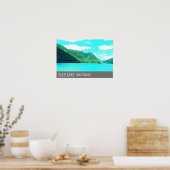 Blauwmeer Nieuw-Zeelands Tikitapu-reisblad Poster (Keuken)