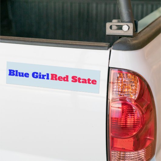 Blauwmeisje Rood Bumpersticker (Op Truck)