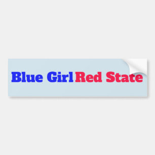 Blauwmeisje Rood Bumpersticker