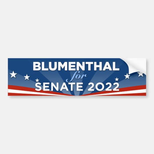 Blauwmenthal voor senaat 2022 bumpersticker (Voorkant)