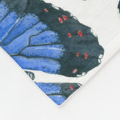 Blauwmorfovlinderpatroonontwerp Fleece Deken (Hoek)