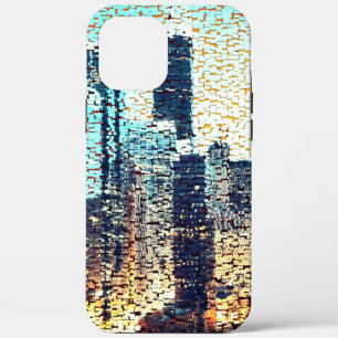 Blauwmozaïek van de grote stad Case-Mate iPhone case