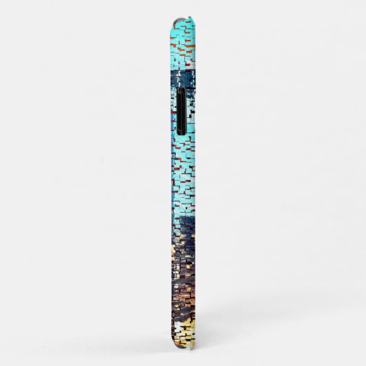 Blauwmozaïek van de grote stad Case-Mate iPhone case (Achterkant/rechts)