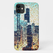 Blauwmozaïek van de grote stad Case-Mate iPhone case (Achterkant)